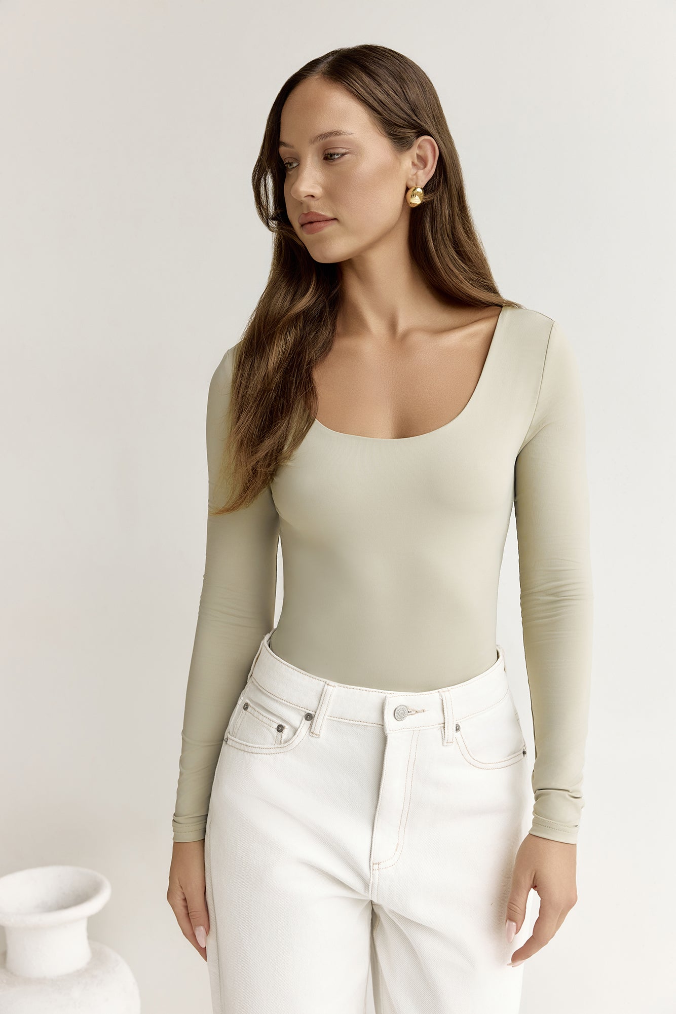 BASE Second Skin Long Sleeve Bodysuit Sage